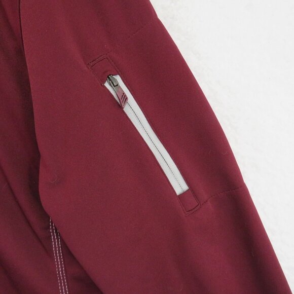 Adidas Jacket Size Medium Mississippi State 1/4 Zip Windbreaker Burgundy Red - Picture 5 of 12